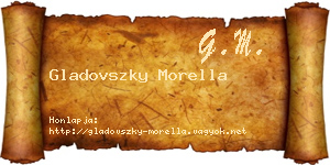 Gladovszky Morella névjegykártya